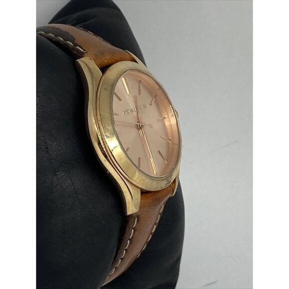 Michael Kors MK-3425 Woman's Brown Leather Analog Dial Quartz Wrist Watch WFH83 - Picture 5 of 12